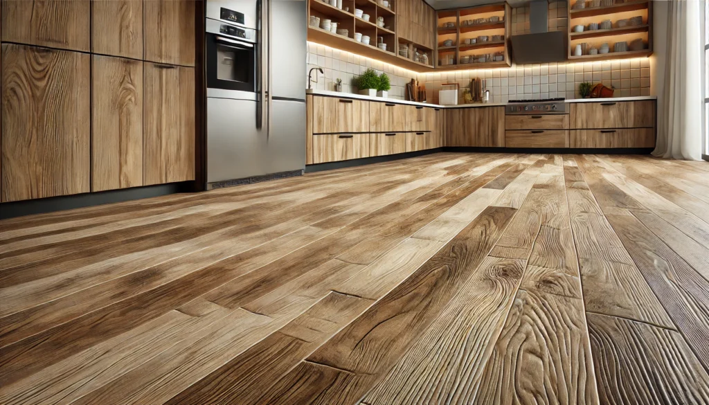 Absäuern von Feinsteinzeug 2 Küche Holzoptik